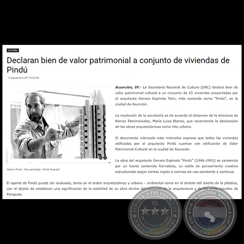 Declaran bien de valor patrimonial a conjunto de viviendas de Pindú - Setiembre 2017